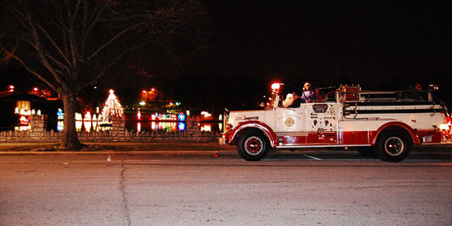 Fire Truck with Santa & Caroling
