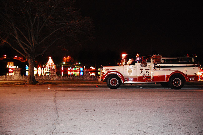 Fire Truck with Santa & Caroling