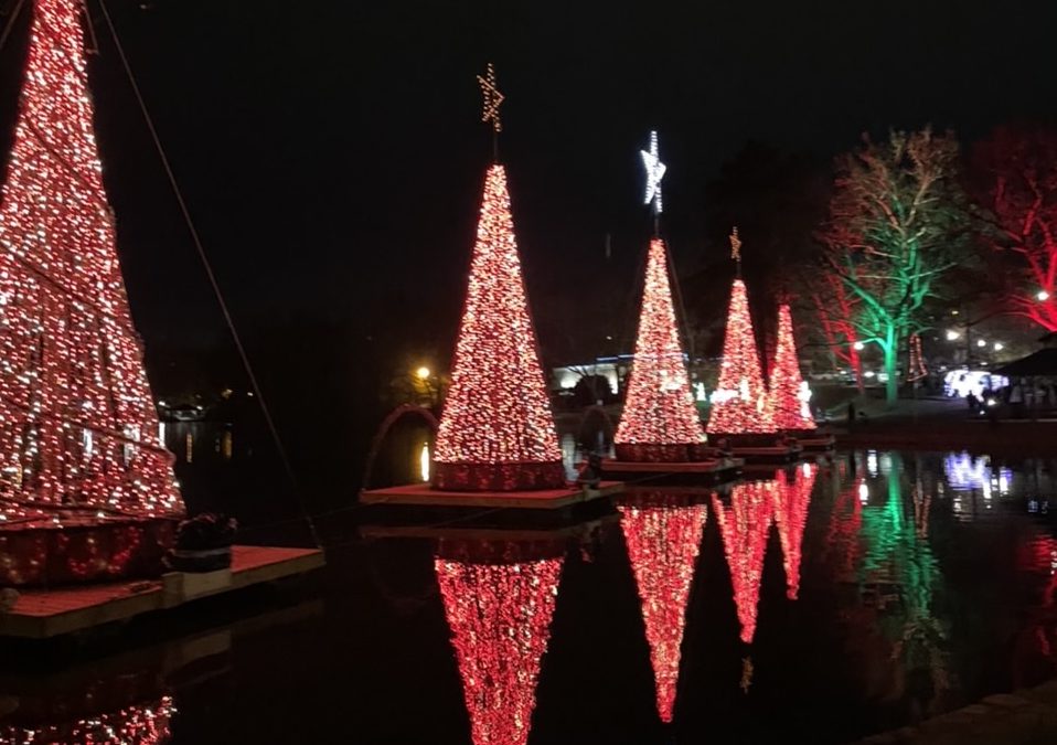 Drive Thru-Holiday Display and Up Lighting